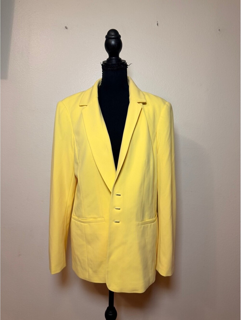 Calvin Klein Yellow Long-Sleeve Blazer M Fall